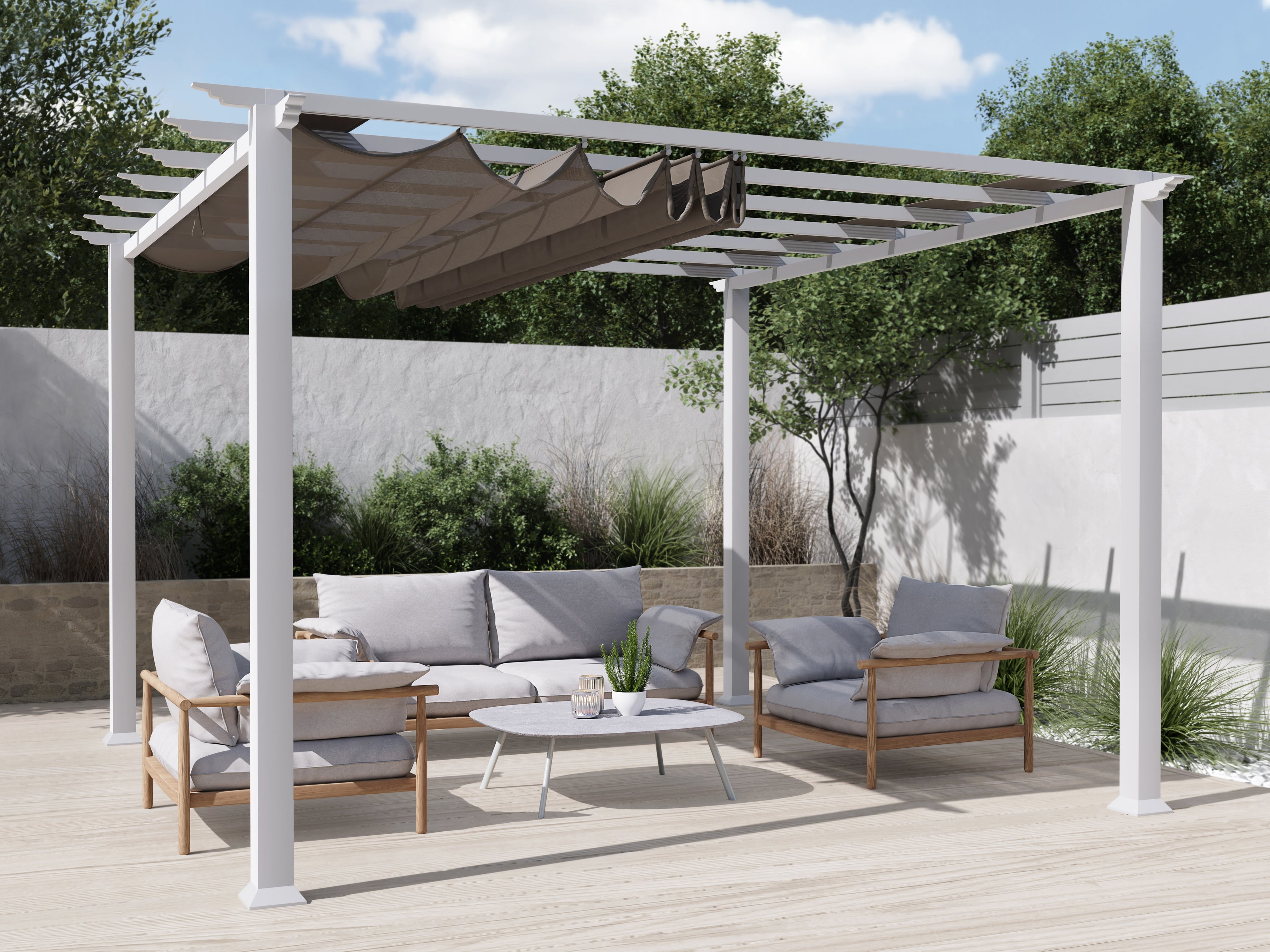 Freestanding pergola backyard — Englewood NJ