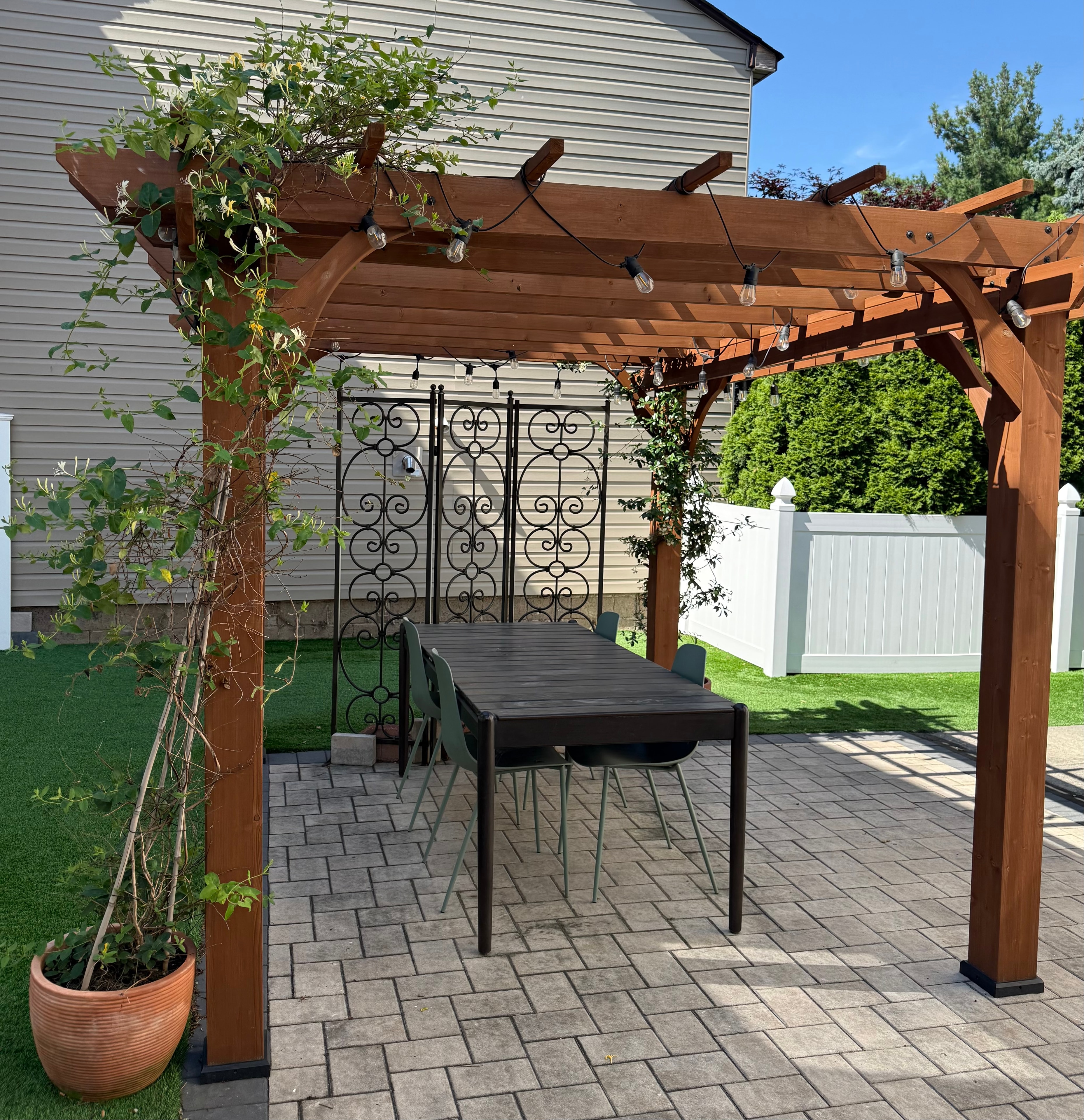 Pergola with outdoor living space — Teaneck NJ
