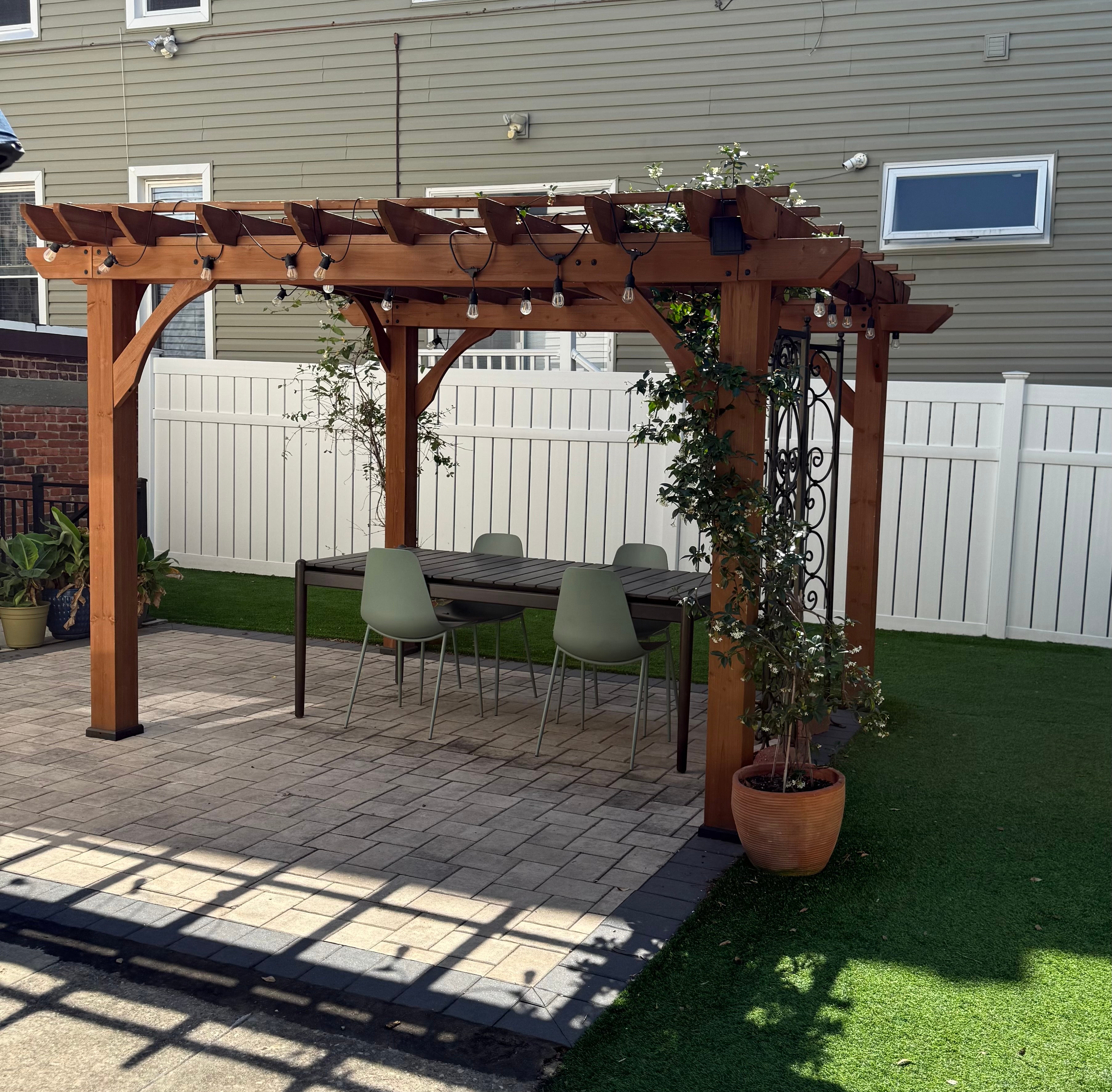 Pergola installation — Cliffside Park NJ — JKPOH Exterior Group
