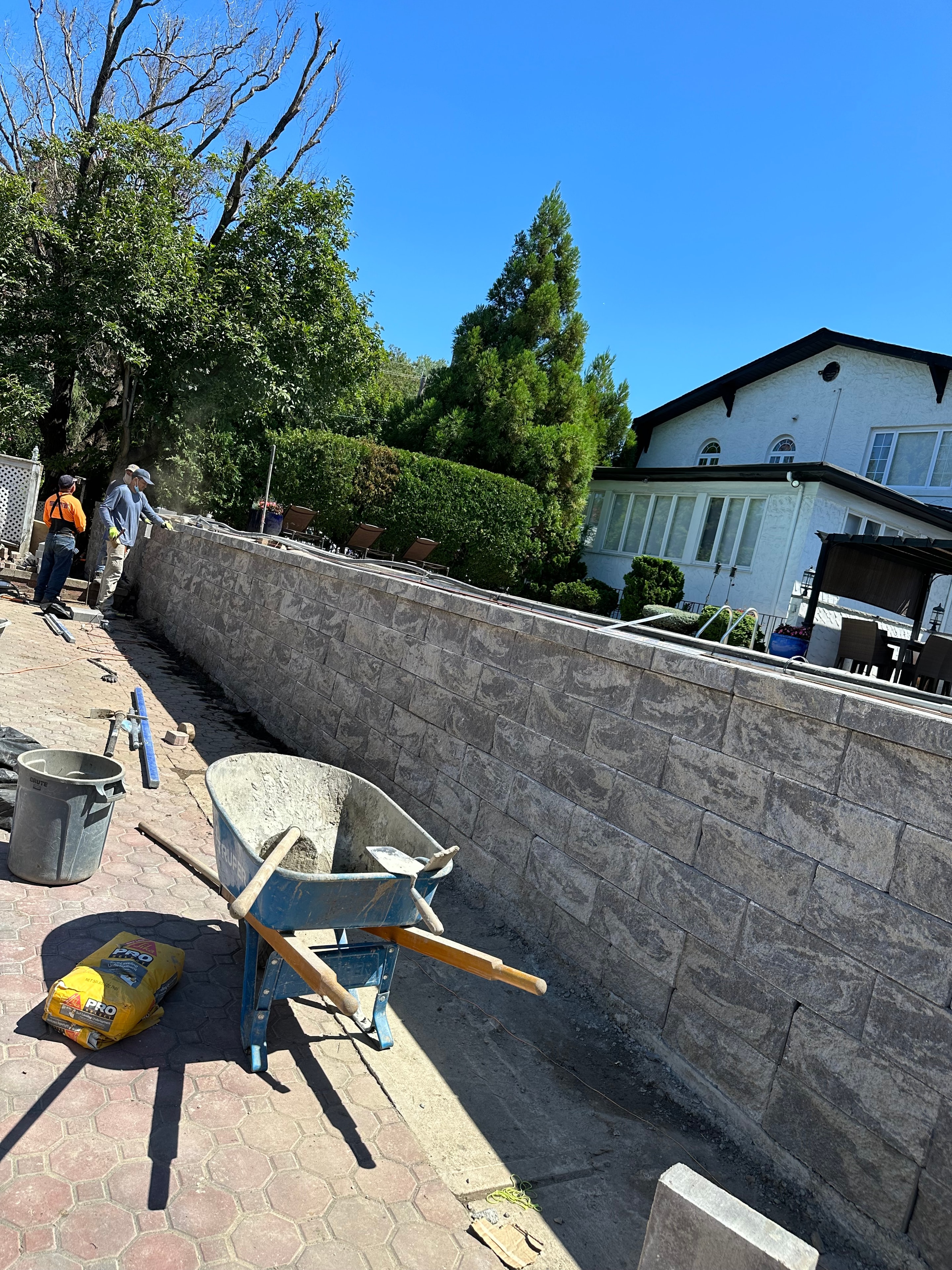 Retaining wall project — Englewood NJ — JKPOH Exterior Group