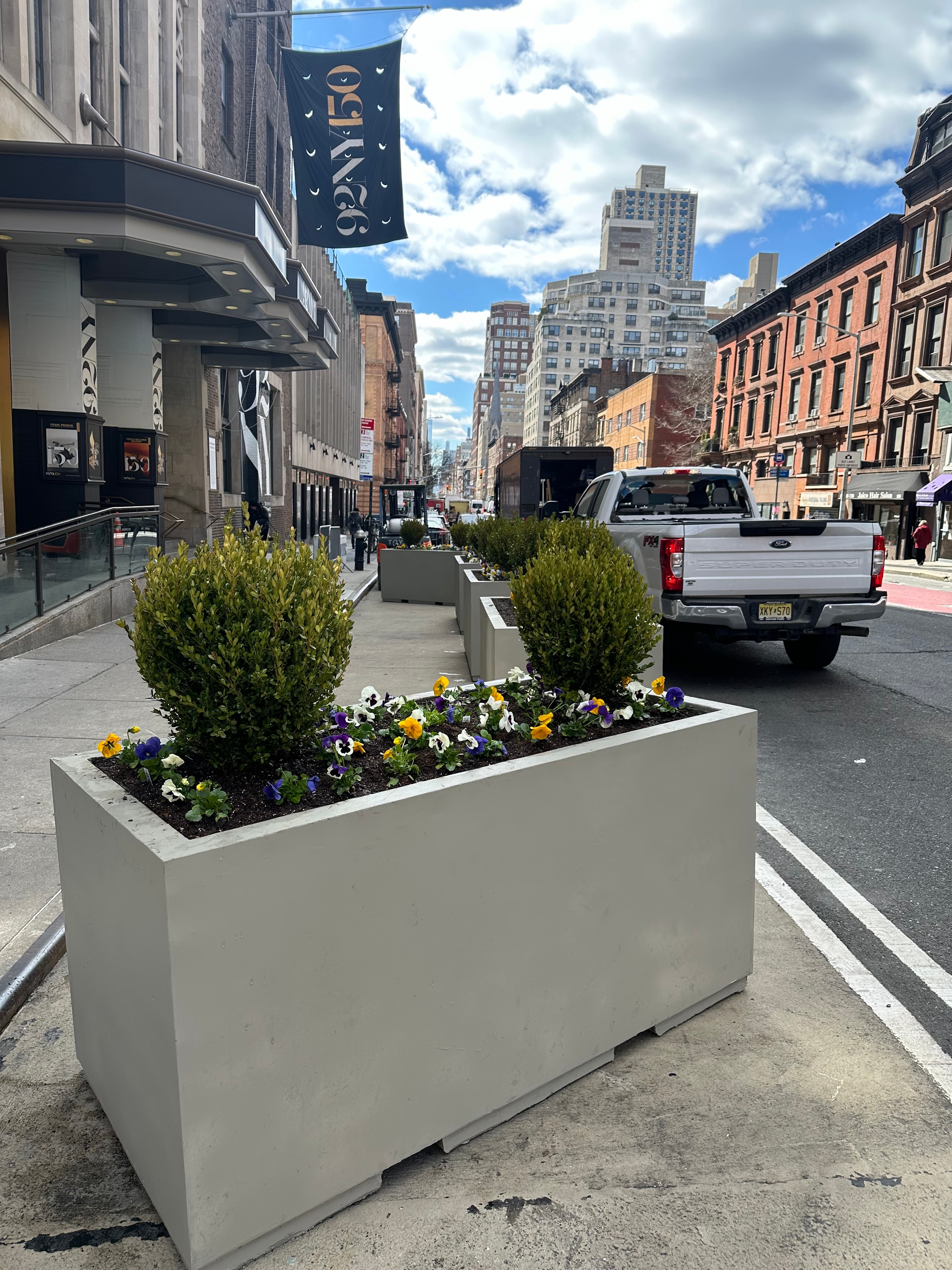 Anti-ram security planters — Bergen County NJ commercial property