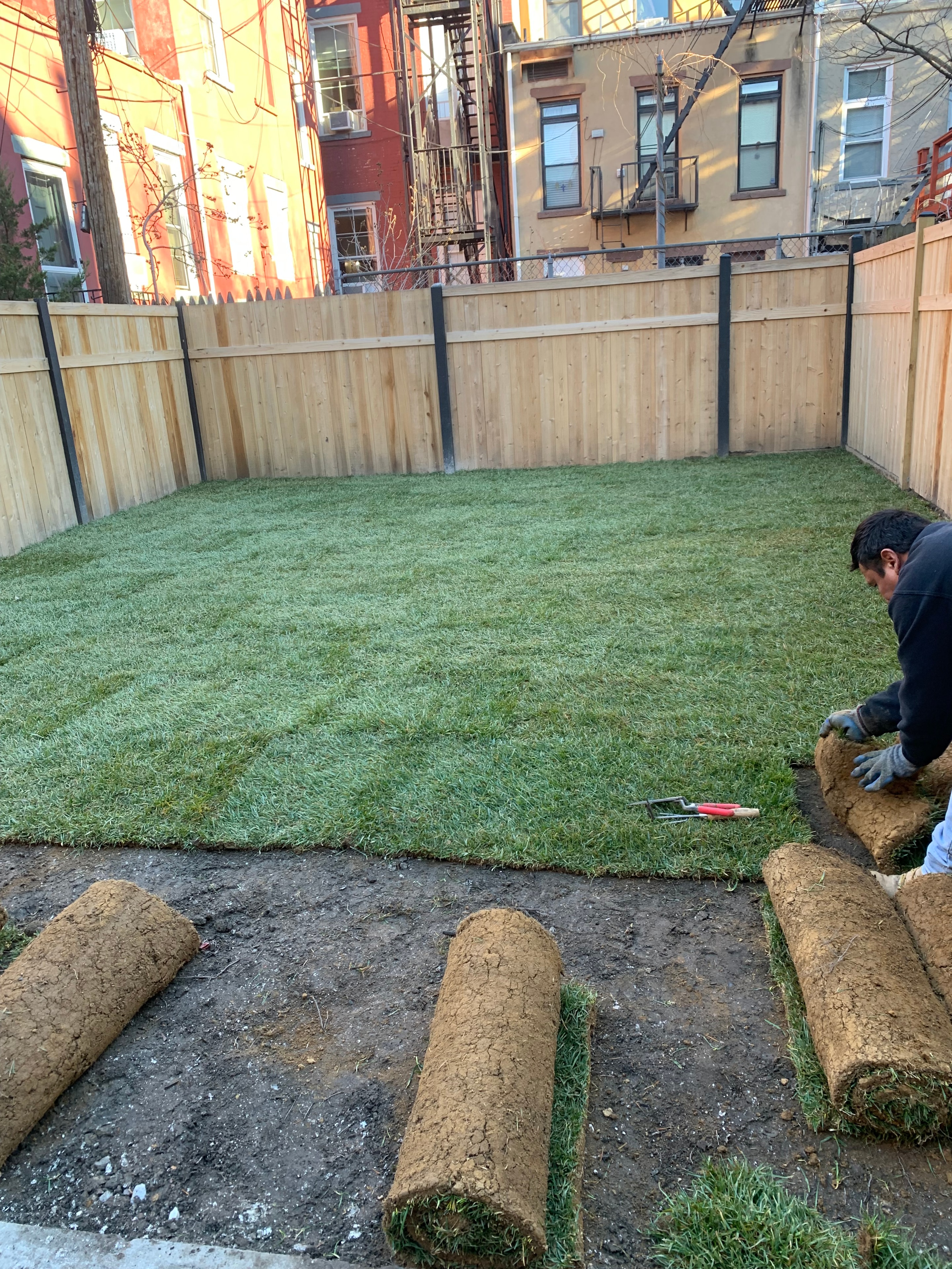 Sod installation completed lawn — Fort Lee NJ — JKPOH Exterior Group