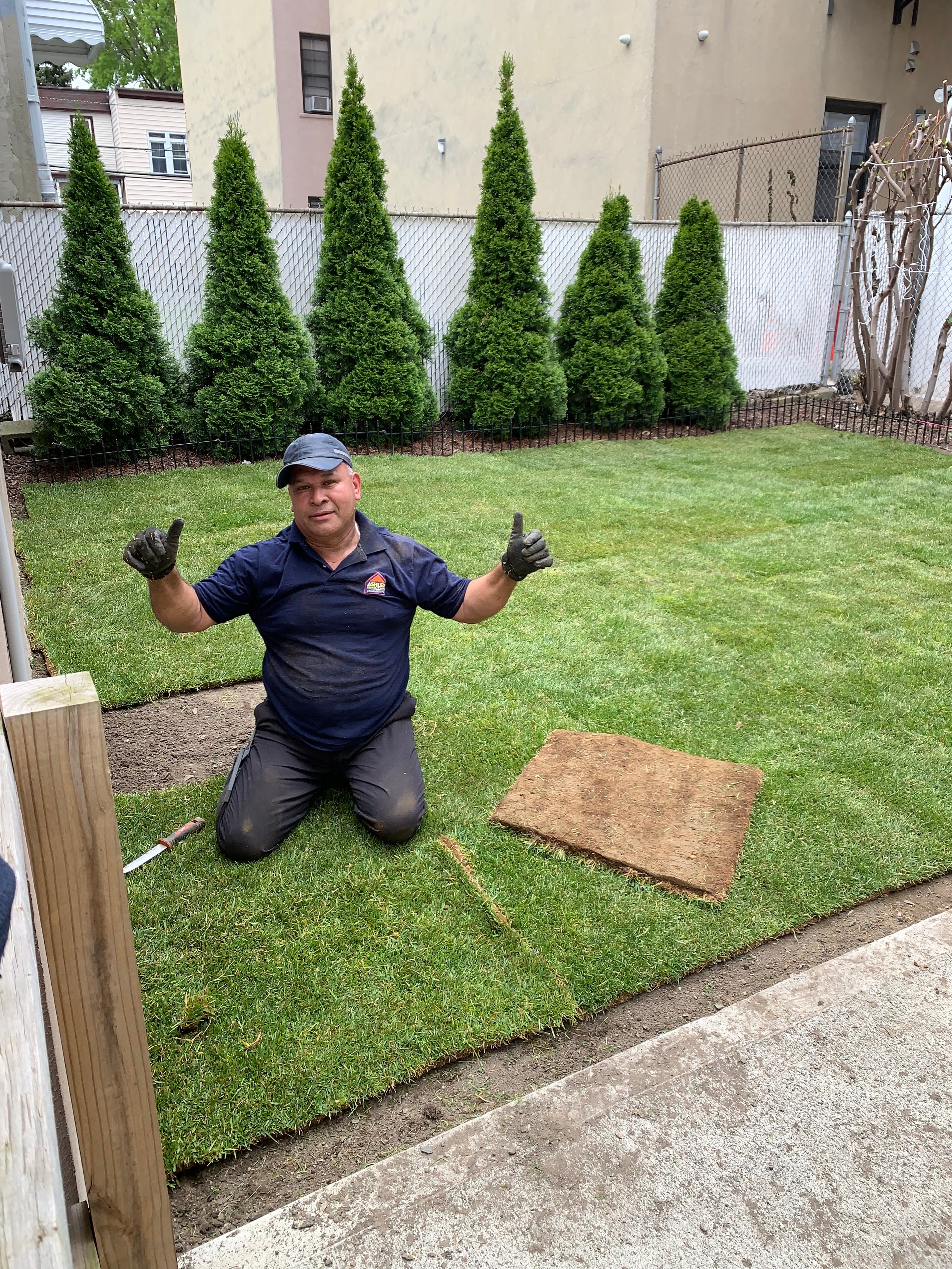 Fresh sod lawn installation — Bergen County NJ